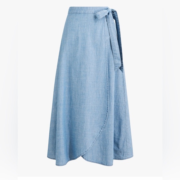 J. Crew Dresses & Skirts - J. Crew Asymmetrical Light Blue Skirt